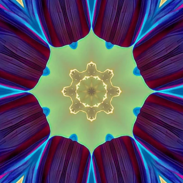 Καλειδοσκόπιο Μοτίβο Φόντου Και Wisteria Λουλούδι Απρόσκοπτη Μοτίβο Δημιουργική Έννοια — Φωτογραφία Αρχείου