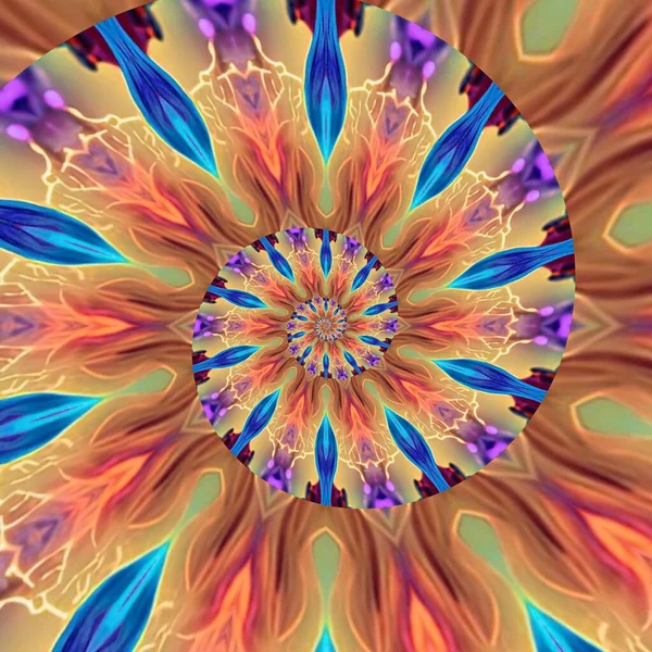 Kaleidoskop Pozadí Vzor Wisteria Květ Bezešvé Vzor Tvůrčí Koncept Krásné — Stock fotografie