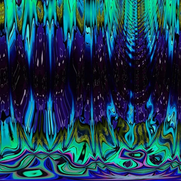 Синьо Чорна Хвиляста Текстура Розквітає Кришталево Кристалічний Шар Калейдоскоп Текстури — стокове фото