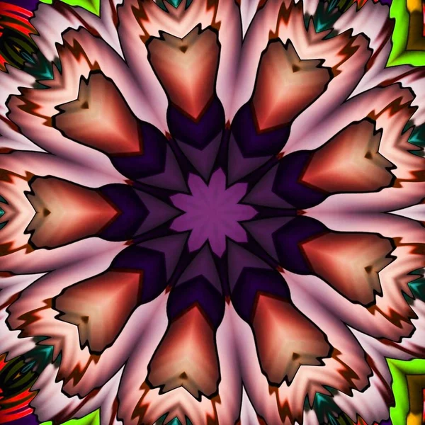 Abstract Kleurrijke Golvende Bloeiende Ornament Met Aquarel Dikke Verf Kleur — Stockfoto