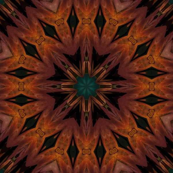Gele Zonnebloem Textuur Met Golvende Creatieve Kunst Korrel Decoratie Caleidoscoop — Stockfoto