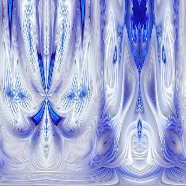 青い色のエネルギー効果の背景に氷の結晶テクスチャを持つスターライトディスコ 万華鏡のコンセプト シームレスなパターン マンダラ ウェブサイトや装飾のための素晴らしい — ストック写真