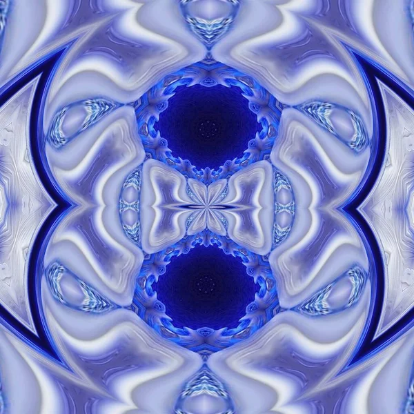 Fractal Μοτίβο Καλειδοσκόπιο Και Αδιάλειπτη Μοτίβο Θέμα Των Λουλουδιών Στολίδια — Φωτογραφία Αρχείου