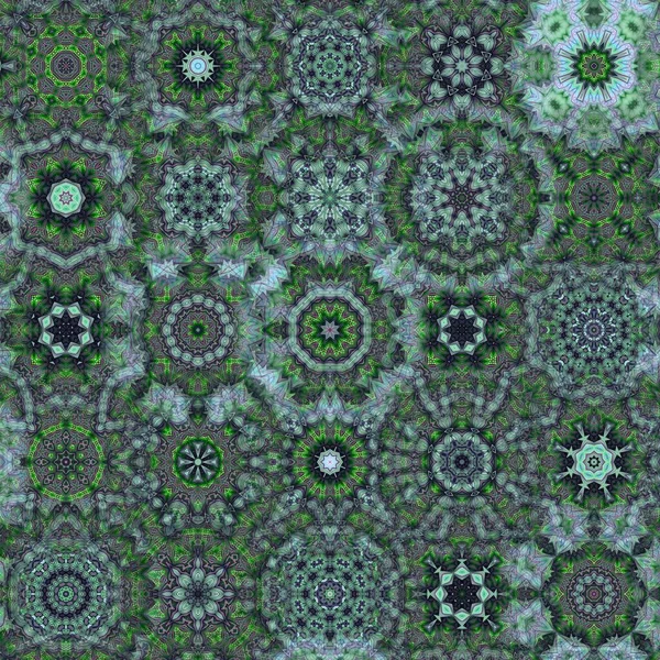 Caleidoscopio Textura Diseño Patrón Sin Costuras Mandala Hoja Verde Arte —  Fotos de Stock