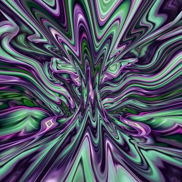 Kaleidoscope Texture Design Seamless Pattern Green Leaf Mandala Unique Art — Stock Photo, Image