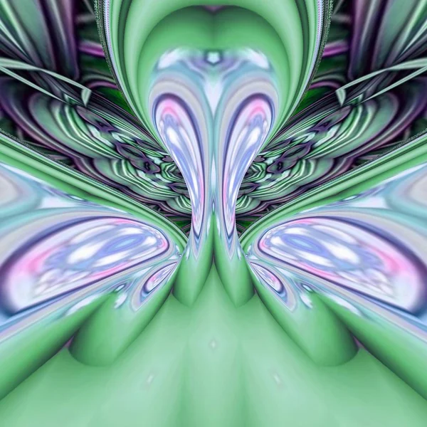 Kaleidoszkóp Textúra Design Zökkenőmentes Minta Zöld Levél Mandala Egyedi Művészet — Stock Fotó