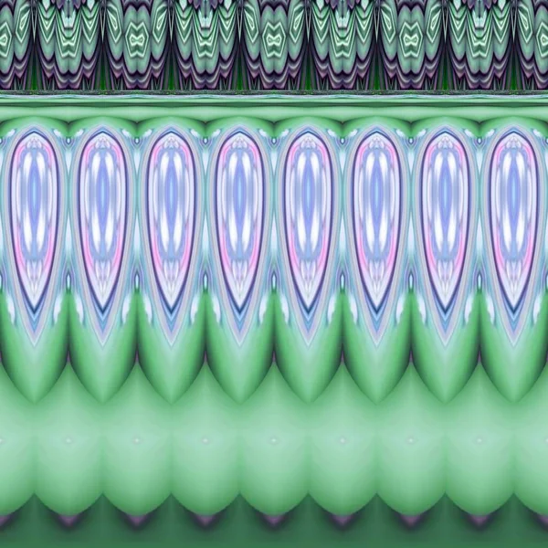 Kaleidoskop Textura Design Bezešvé Vzor Zelené Listy Mandala Unikátní Umění — Stock fotografie