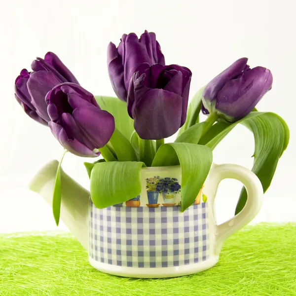 Bodegón con tulipanes — Foto de Stock