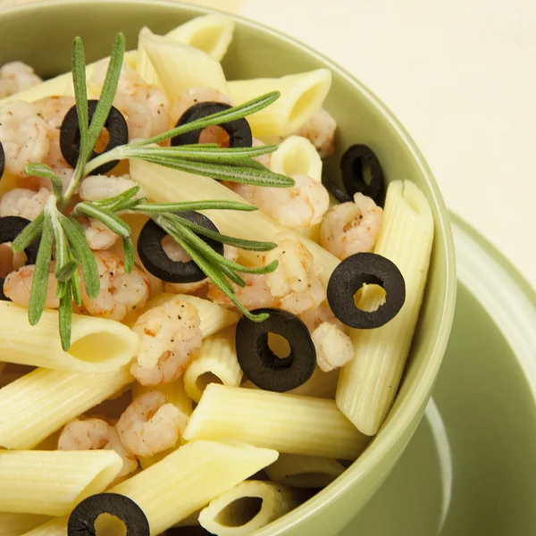 Pasta with shrimps — Stock Photo, Image
