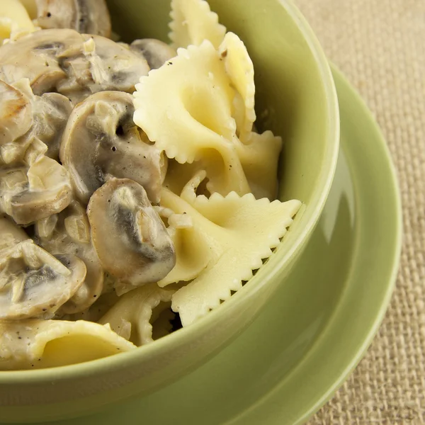 Pasta med svamp — Stockfoto