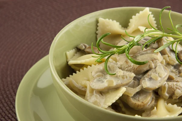 Pasta med svamp — Stockfoto