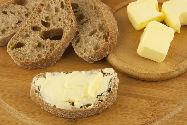 Kompozycja z chleba i masła — Zdjęcie stockowe