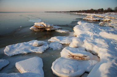 kış manzara sahil tarafından