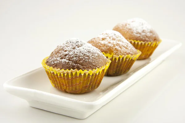 Curd cupcakes on a plate — Stock Photo, Image