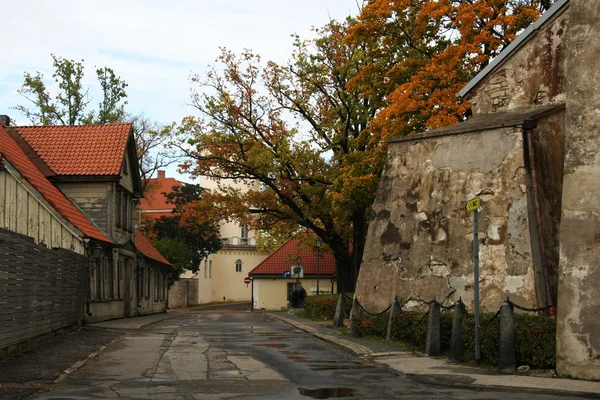 Street in the old city Cesis, Latvia — Stock Photo, Image