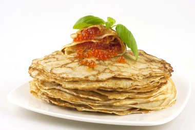 havyar ile Pancakes