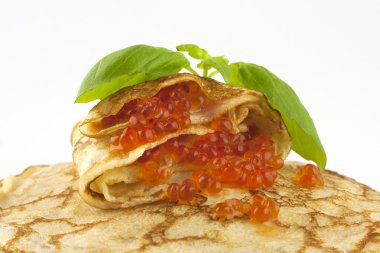 havyar ile Pancakes