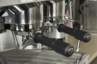 Bölüm kahve makinesi yakın çekim