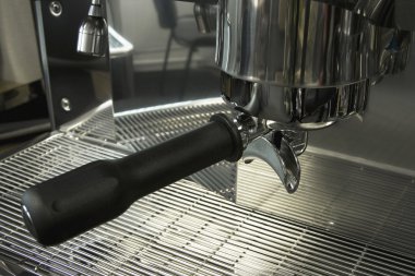 Bölüm kahve makinesi yakın çekim