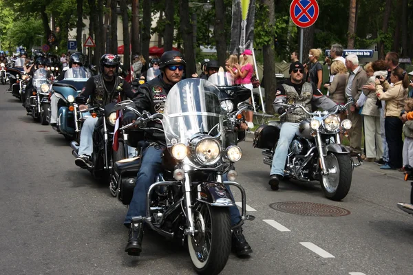 Harley davidson motorfiets parade — Stockfoto