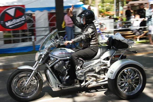 Harley davidson motorfiets parade — Stockfoto