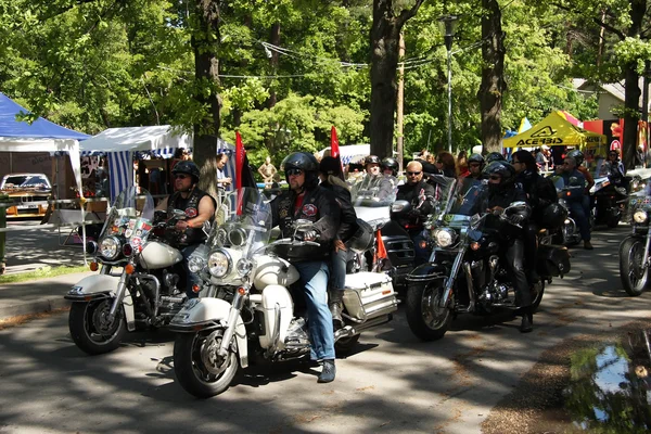 Harley davidson motorfiets parade — Stockfoto