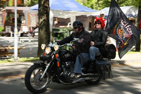 Harley davidson motorfiets parade — Stockfoto