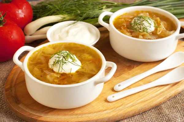 Sopa de repolho azedo — Fotografia de Stock