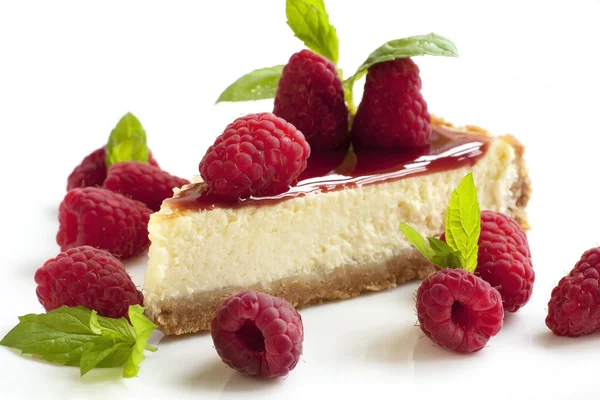 Frambozen cheesecake — Stockfoto
