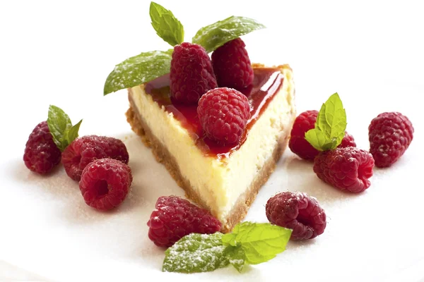 Frambozen cheesecake — Stockfoto