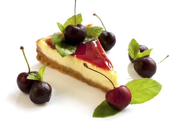 Cherry Cheesecake — Stock Fotó