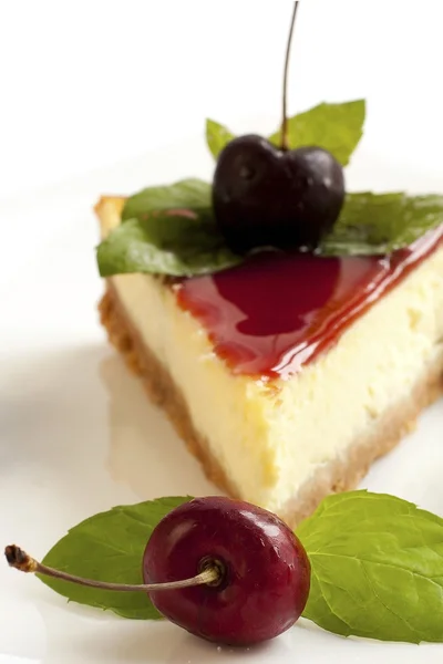 Cherry Cheesecake — Stockfoto