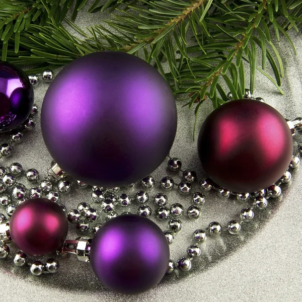 Christmas ornament with balls — Stock Photo, Image