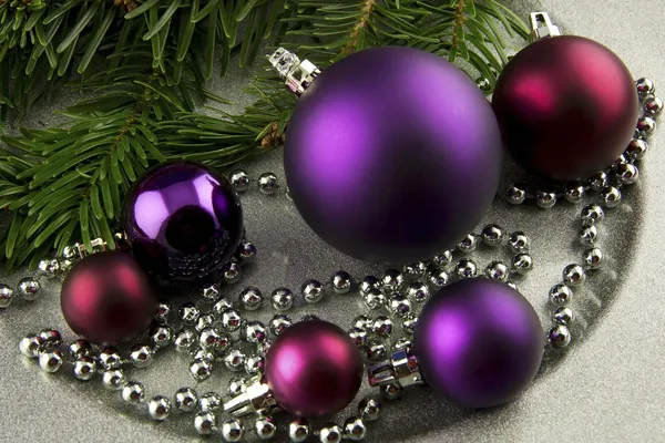 Christmas ornament with balls — Stock Photo, Image