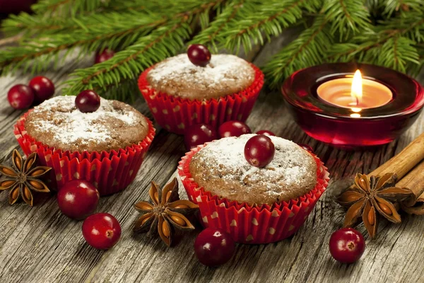 Muffins caseros de Navidad —  Fotos de Stock