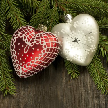 Noel kartı ile parlak renkli dekorasyon