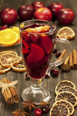 baharat ve portakal dilim mulled şarap