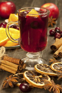 baharat ve portakal dilim mulled şarap