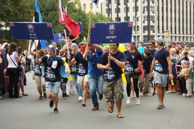 uzun boylu gemiler sırasında geminin mürettebatı geçit Baltık 2013 yarışları