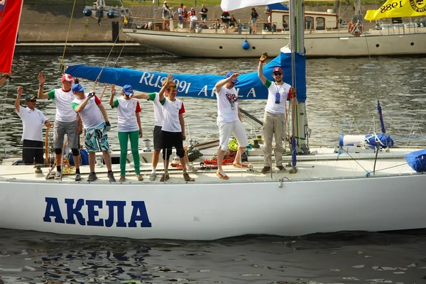 Crew of the ship  during The Tall Ships Races Baltic 2013 — Stock Photo, Image