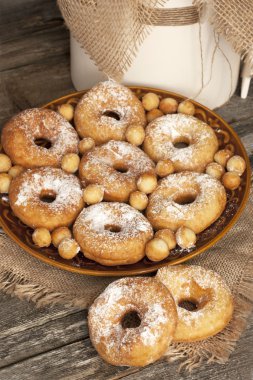 krema şeker ile lezzetli tatlı çörek