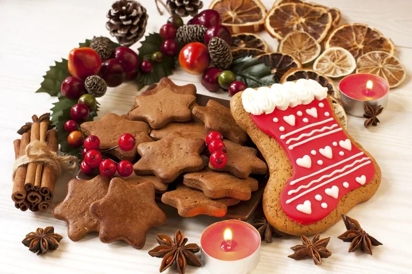 自家製クリスマスクッキー — ストック写真