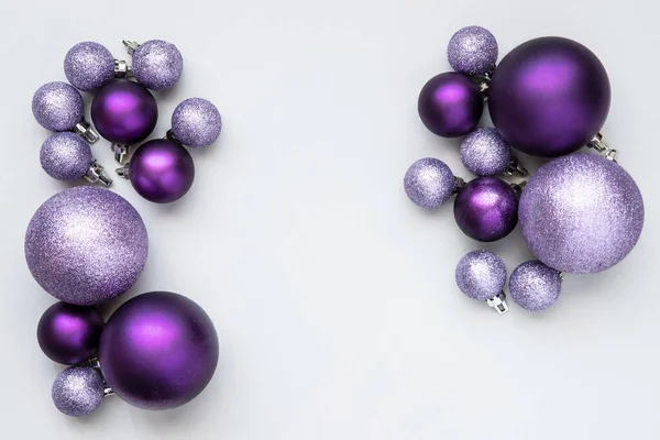 Christmas Baubles Colorful Balls New Year Christmas Concept Picture Postcard — Stock Photo, Image