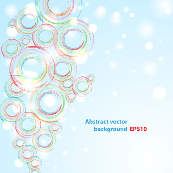 Abstrakt färgade bubblor — Stock vektor
