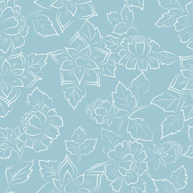 soyut sorunsuz çiçek desenli kumaş