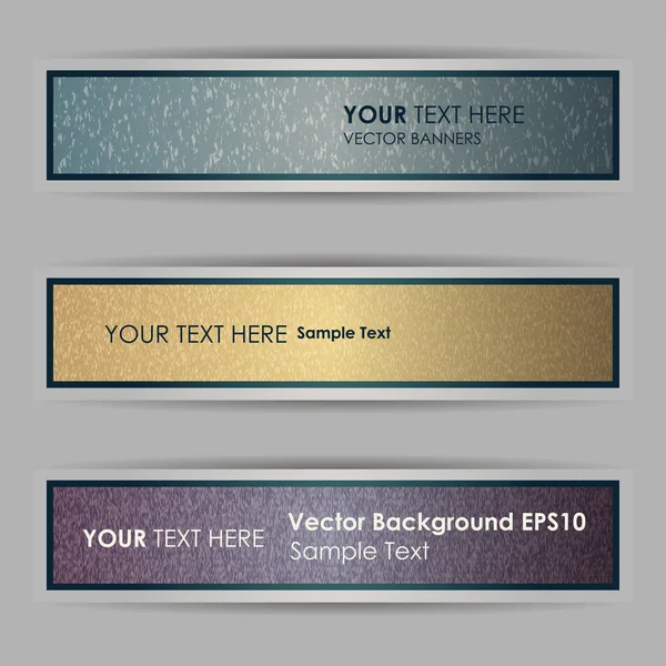 Conjunto de banners horizontais — Vetor de Stock