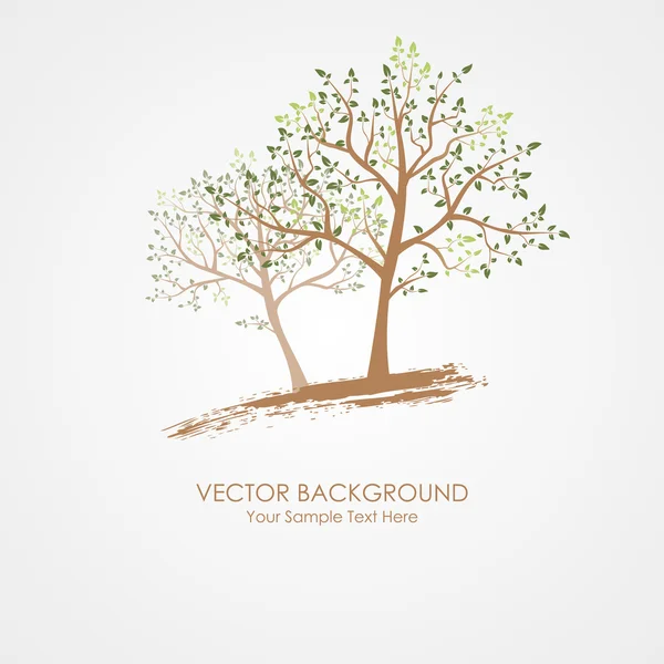 Tarjeta con árbol estilizado — Vector de stock