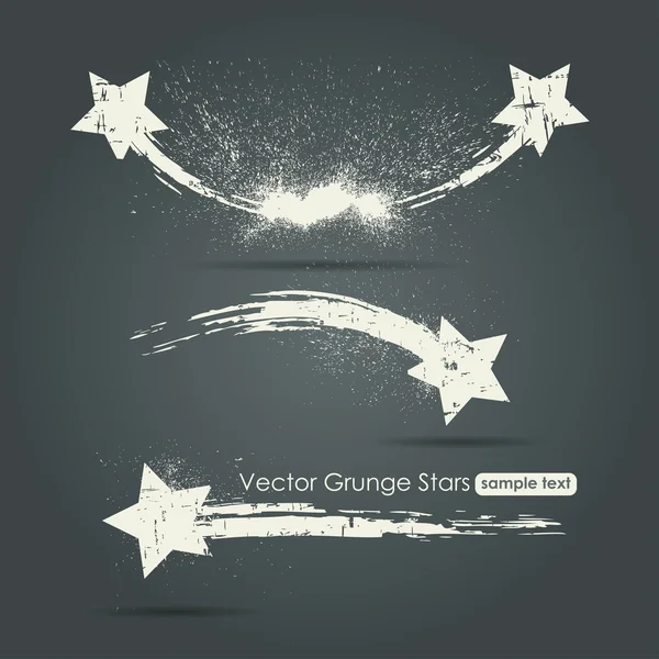 Grunge řadu padajících hvězd Stock Ilustrace
