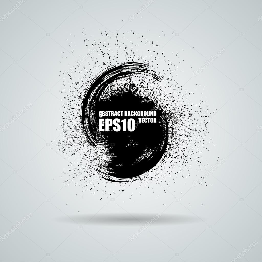 Abstract vector black grunge background. Vector banner