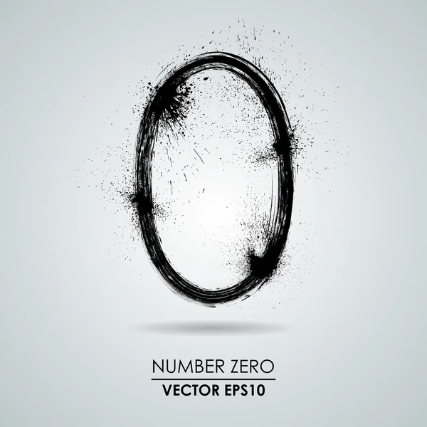 Número de grunge vectorial - cero — Archivo Imágenes Vectoriales